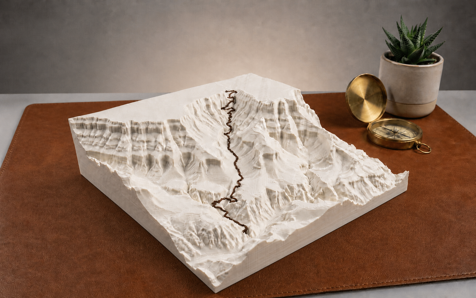 A TerrainSculpt terrain print being reviewed before production